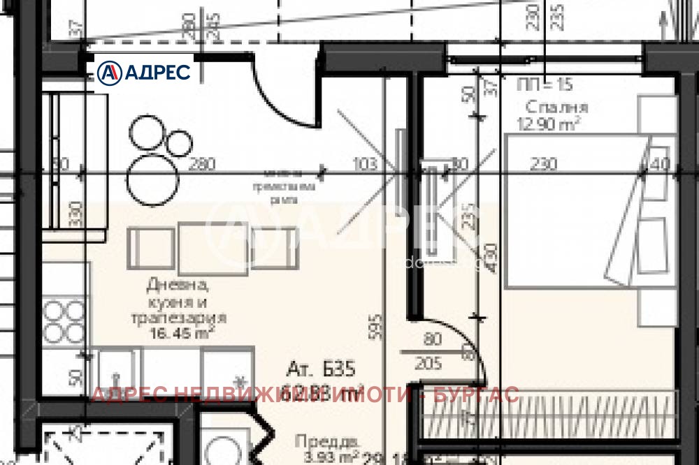 Продава 2-СТАЕН, гр. Бургас, Сарафово, снимка 2 - Апартаменти - 53783720