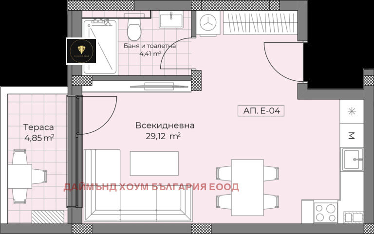 Продается  Студия Пловдив , Остромила , 52 кв.м | 36981977 - изображение [2]