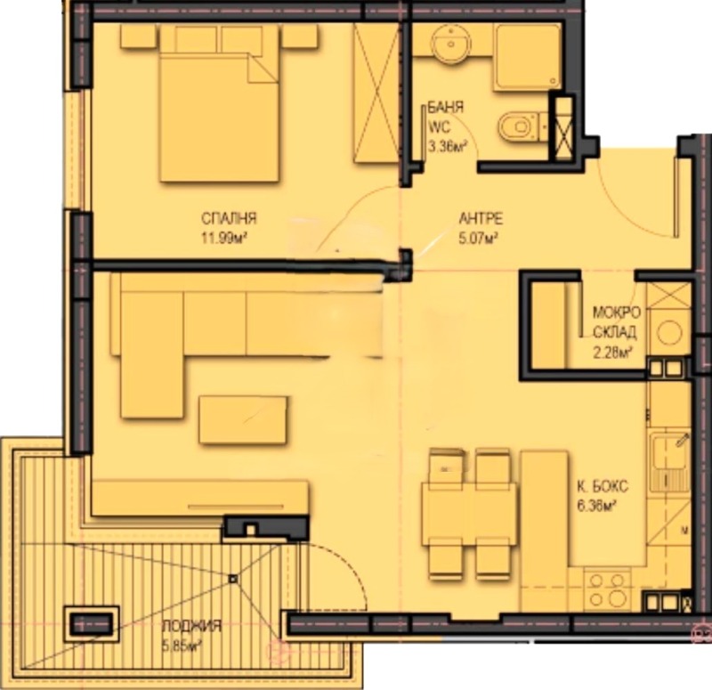 Te koop  1 slaapkamer Sofia , Mladost 3 , 82 m² | 97475859 - afbeelding [7]