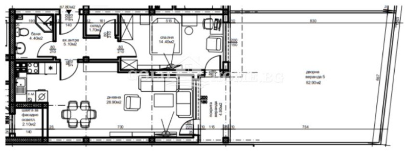 Продава 2-СТАЕН, гр. Пловдив, Остромила, снимка 3 - Апартаменти - 52709095