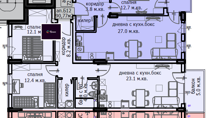 Продается  2 спальни Варна , Кайсиева градина , 91 кв.м | 34428918 - изображение [4]