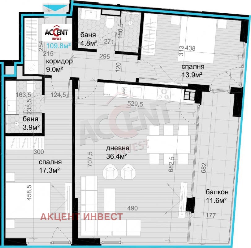 Продава 3-СТАЕН, гр. Варна, м-т Евксиноград, снимка 2 - Апартаменти - 54067267