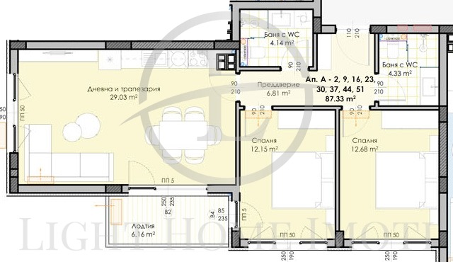 Satılık  2 yatak odası Plovdiv , Gagarin , 108 metrekare | 27400699 - görüntü [5]