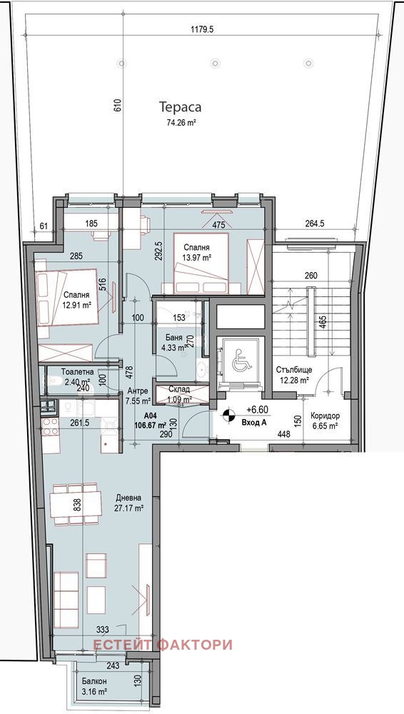 For Sale  2 bedroom Sofia , Poduyane , 107 sq.m | 71623258