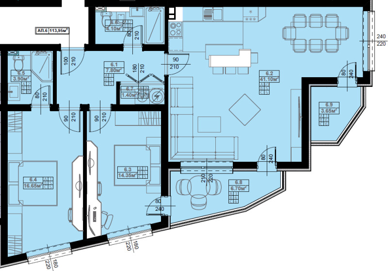 Продава 3-СТАЕН, гр. Благоевград, Широк център, снимка 7 - Aпартаменти - 48416194