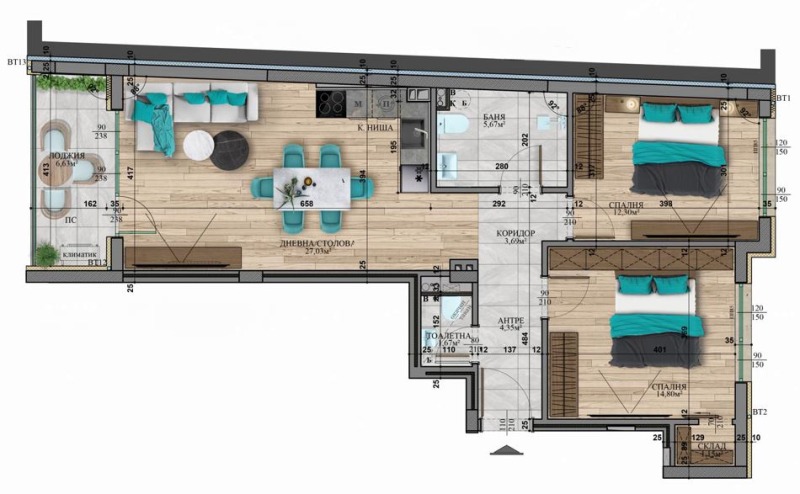Продава 3-СТАЕН в град София, Витоша - 104 кв.м / 240 626 € » 470 623.55 лв., АРТЕМИС ЕСТЕЙТ