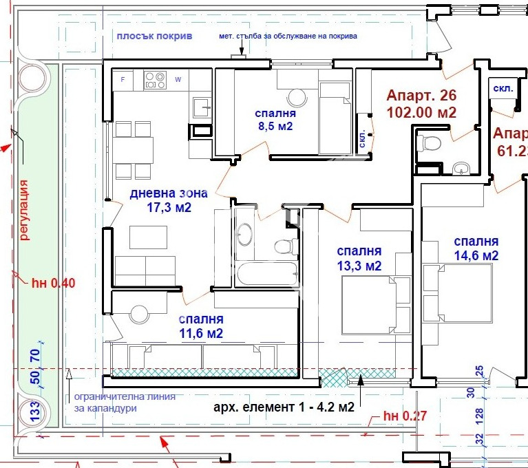 Продава 3-СТАЕН, гр. Бургас, Център, снимка 1 - Aпартаменти - 48573012