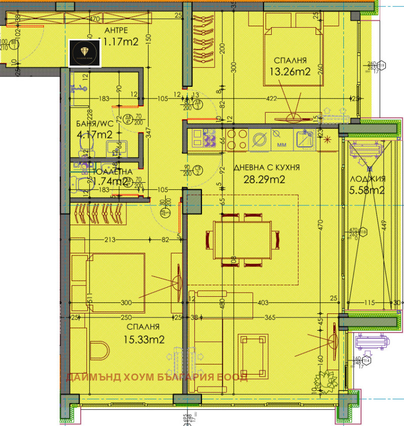 Продается  2 спальни Пловдив , Тракия , 117 кв.м | 75245845 - изображение [2]