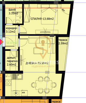 Zu verkaufen  1 Schlafzimmer Warna , Lewski 2 , 68 qm | 59452782 - Bild [2]