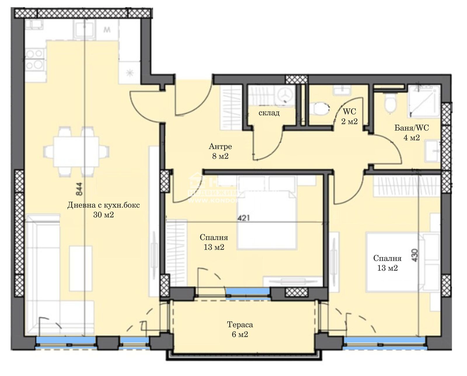 Продава 3-СТАЕН, гр. Пловдив, Тракия, снимка 5 - Апартаменти - 54343670