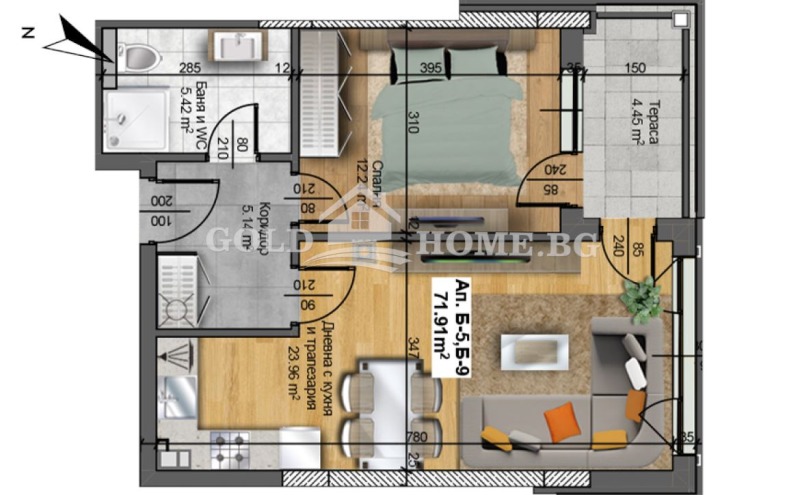 Продава 2-СТАЕН, гр. Пловдив, Христо Смирненски, снимка 4 - Апартаменти - 52719516