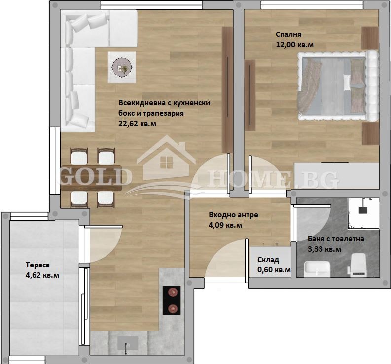 Продава 2-СТАЕН, гр. Пловдив, Христо Смирненски, снимка 2 - Апартаменти - 55842265