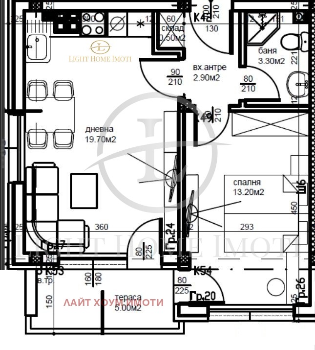 Myytävänä  1 makuuhuone Plovdiv , Ostromila , 53 neliömetriä | 46805665 - kuva [8]