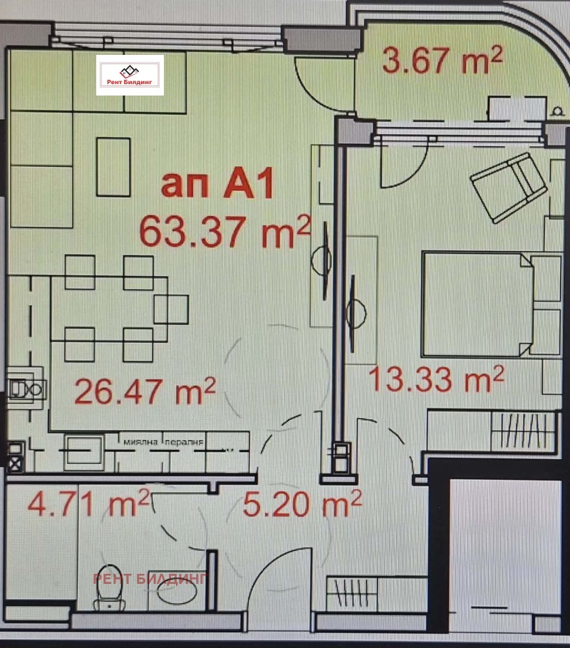 Продава 2-СТАЕН, гр. Бургас, Изгрев, снимка 5 - Апартаменти - 53518833