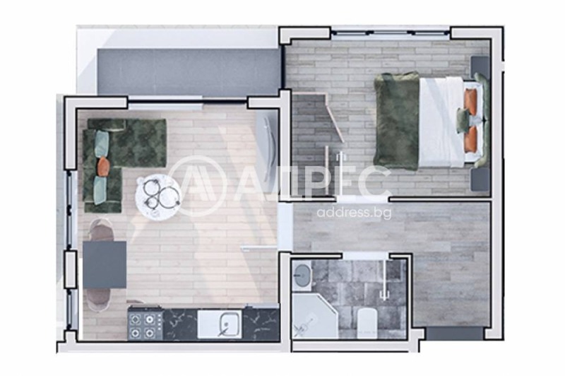 Myytävänä  1 makuuhuone Sofia , Družba 1 , 53 neliömetriä | 81742742 - kuva [3]