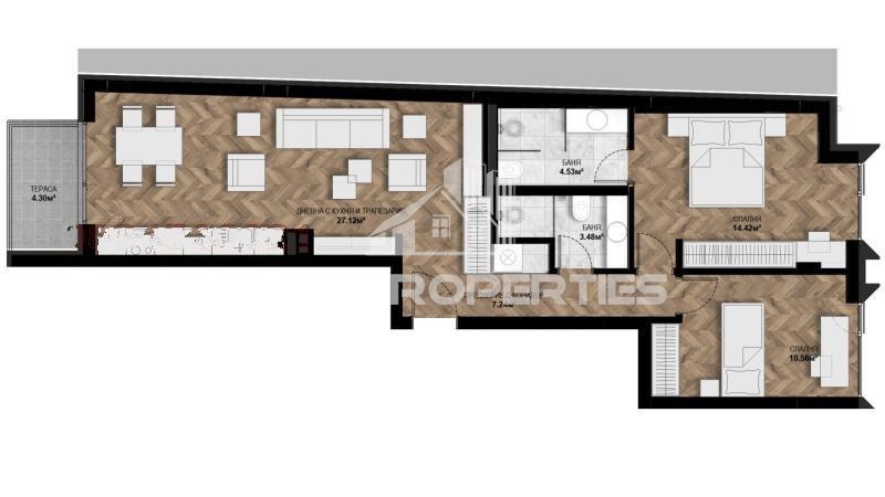 Продава  3-стаен град София , Център , 100 кв.м | 84705925