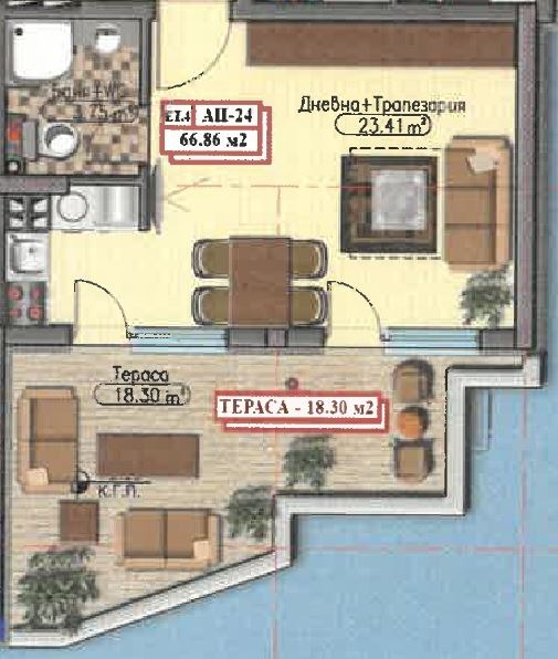 Продаја  Студио Софија , Дружба 1 , 66 м2 | 77873428 - слика [4]