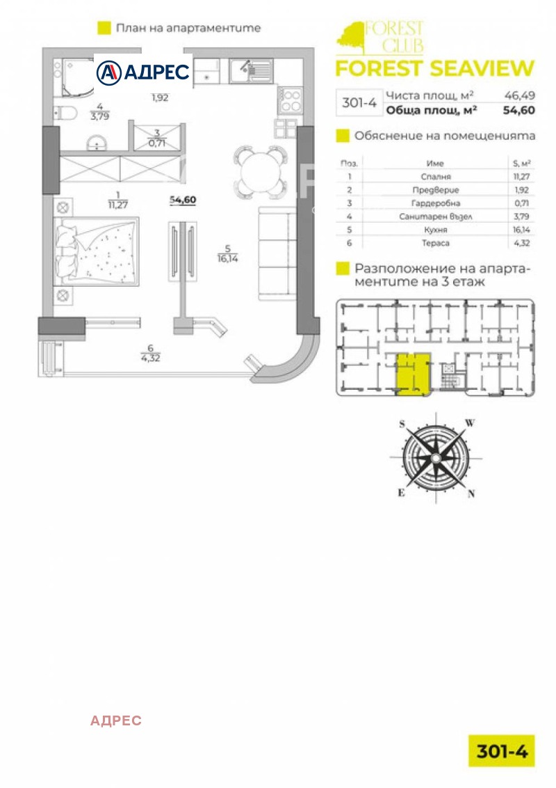 На продаж  1 спальня Варна , к.к. Чайка , 58 кв.м | 80258809 - зображення [4]