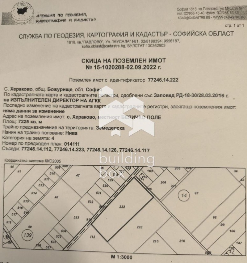 Продава ПАРЦЕЛ, с. Хераково, област София област, снимка 4 - Парцели - 53450077