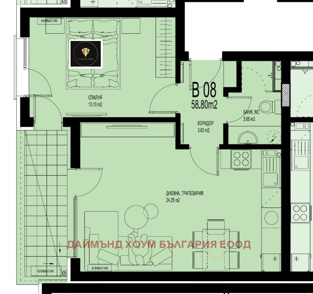 Продава 2-СТАЕН, гр. Пловдив, Христо Смирненски, снимка 2 - Апартаменти - 53171879
