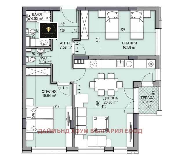 Продава 3-СТАЕН, гр. Пловдив, Гагарин, снимка 2 - Апартаменти - 53111025