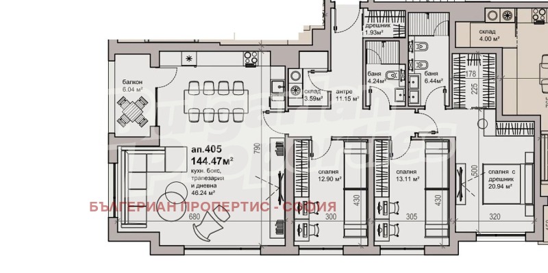 Продава 4-СТАЕН, гр. София, Кръстова вада, снимка 6 - Апартаменти - 53247939