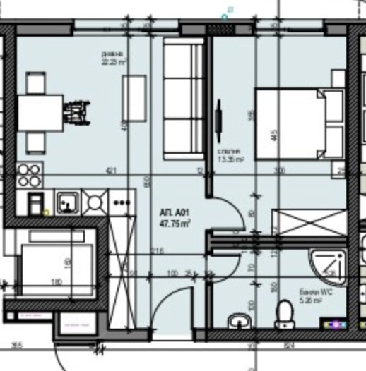 Till salu  1 sovrum Sofia , Malinova dolina , 56 kvm | 14585651 - bild [2]