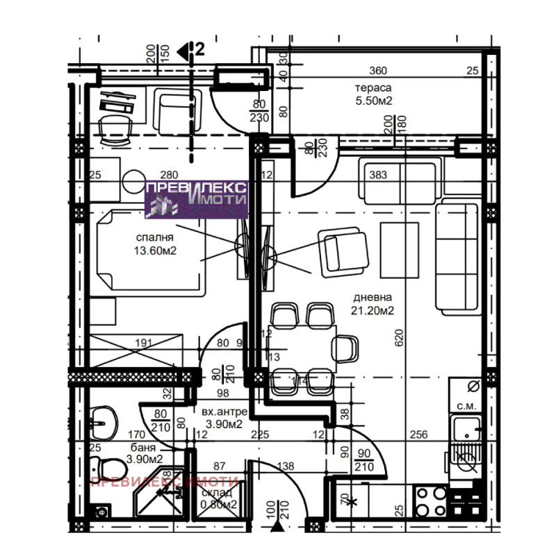 Продава  2-стаен, град Пловдив, Въстанически • 85 800 EUR • ID 99103576 — holmes.bg - [1] 