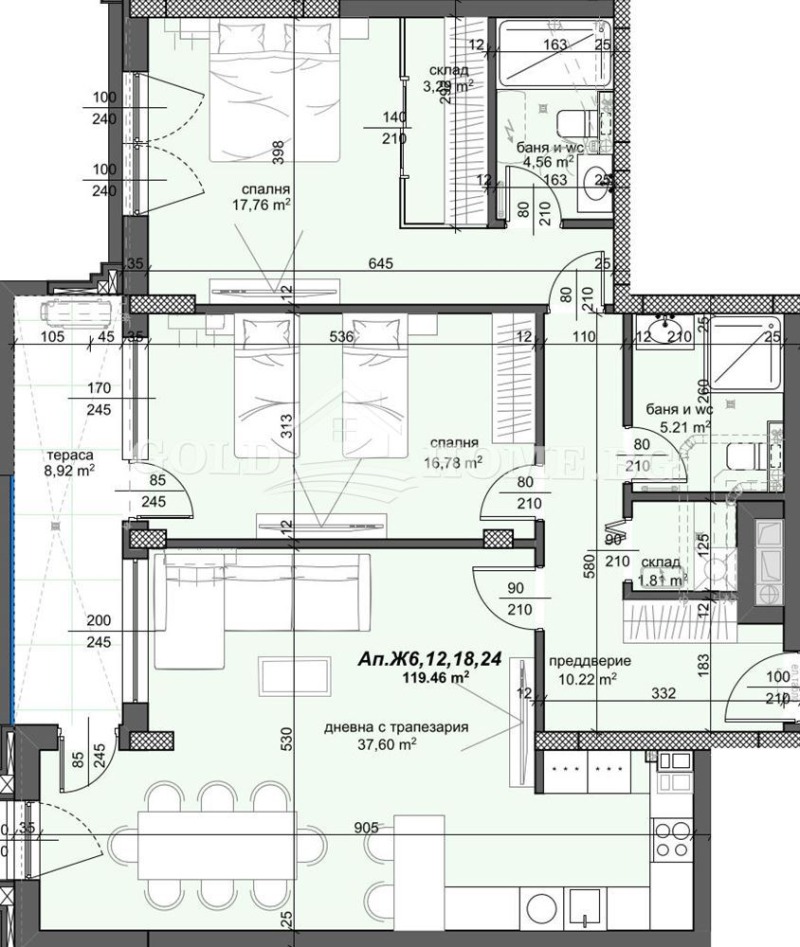 Na prodej  2 ložnice Plovdiv , Trakija , 108 m2 | 96985376 - obraz [7]