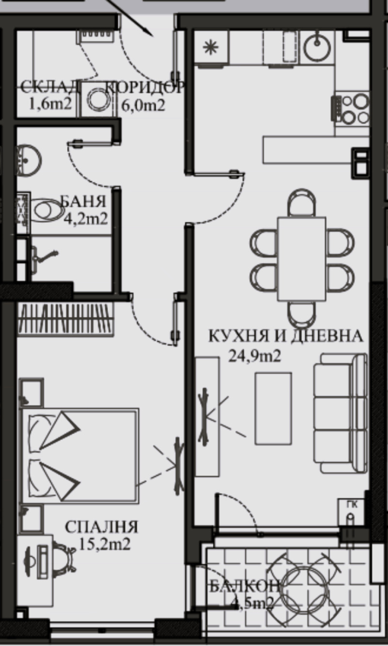 Til salg  1 soveværelse Sofia , Malinova dolina , 74 kvm | 82648443 - billede [6]