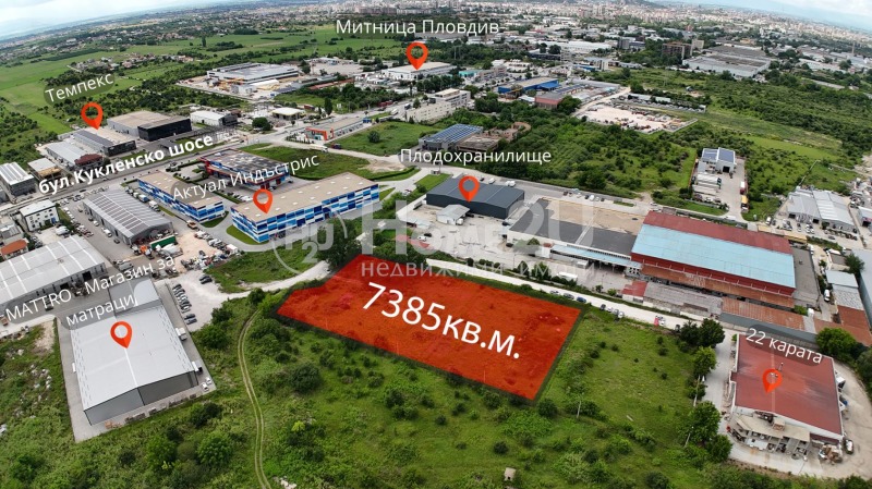 Te koop  Verhaallijn Plovdiv , Industrialna zona - Jug , 7385 m² | 42012585