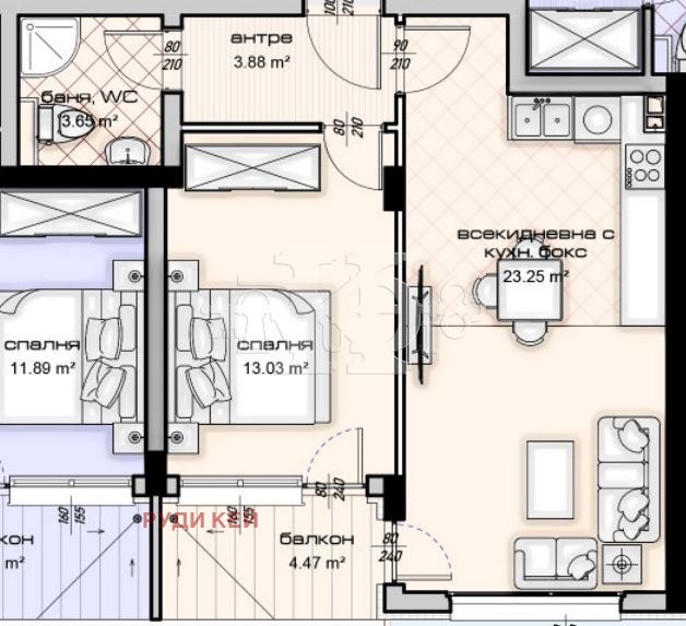 Продава 2-СТАЕН, гр. Варна, Кайсиева градина, снимка 2 - Aпартаменти - 48053436