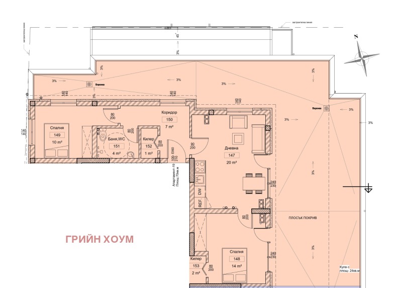 Продава 3-СТАЕН в град Варна, Виница - 135 кв.м / 178 800 € » 349 702.40 лв., ГРИЙН ХОУМ