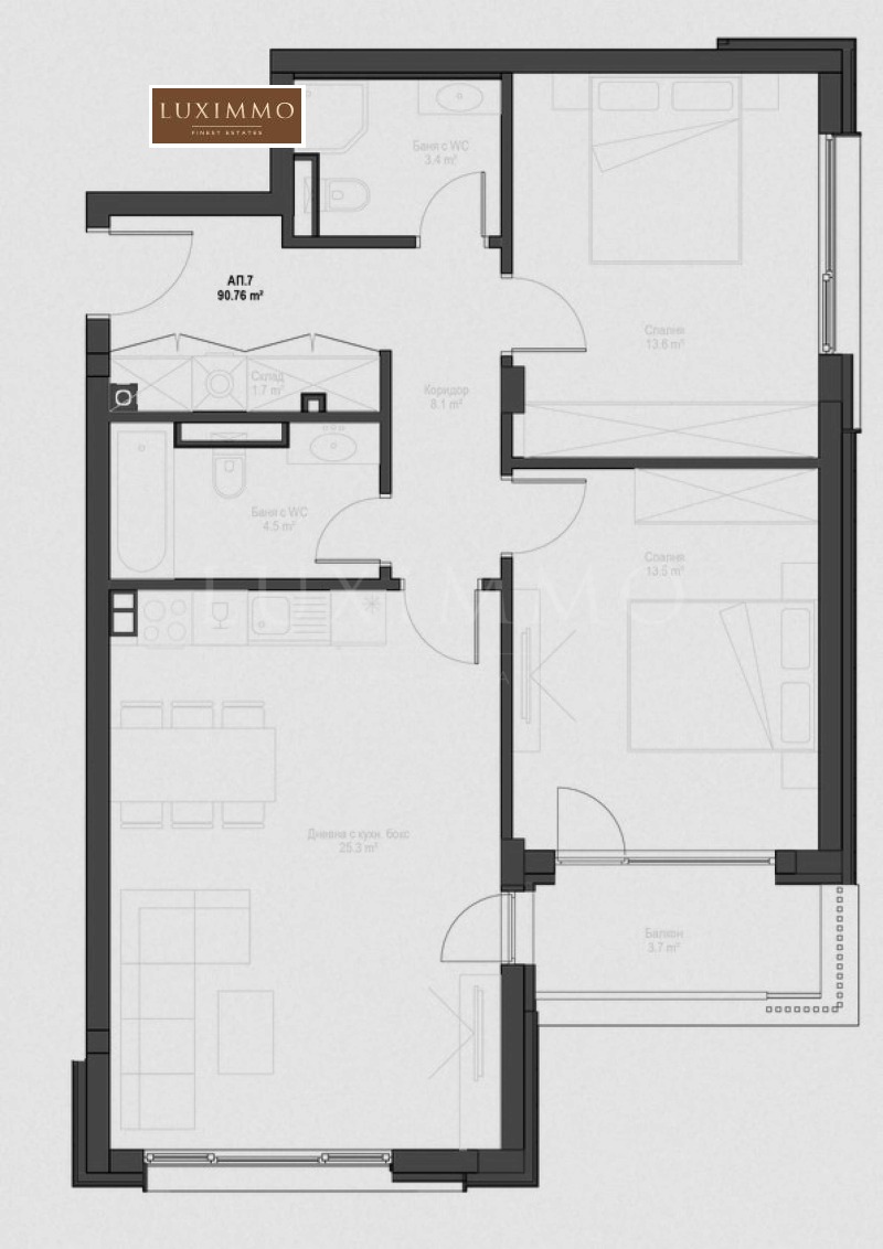 Продава 3-СТАЕН, гр. София, Кръстова вада, снимка 11 - Aпартаменти - 48814635