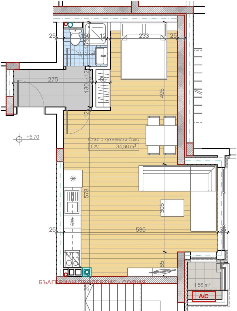 Продава 1-СТАЕН, гр. София, м-т Гърдова глава, снимка 17 - Апартаменти - 53537494