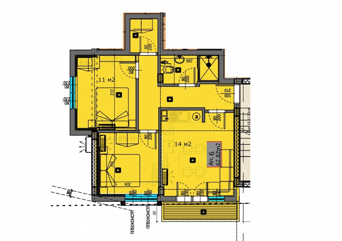 Продава 3-СТАЕН, гр. Варна, Виница, снимка 2 - Апартаменти - 49299544