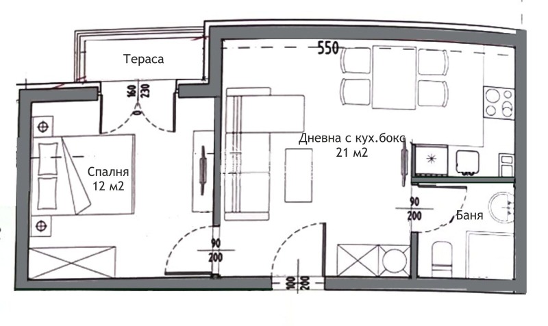 Продава  2-стаен град Пловдив , Коматево , 53 кв.м | 77809828 - изображение [4]