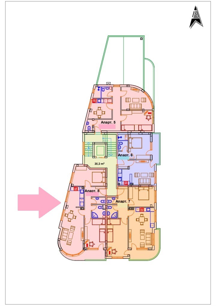 Продается  2 спальни Хасково , Македонски , 113 кв.м | 66759997 - изображение [2]