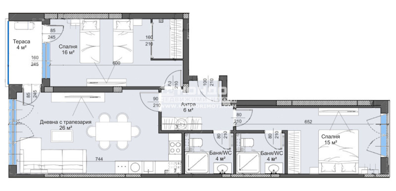 Продава 3-СТАЕН, гр. Пловдив, Тракия, снимка 5 - Апартаменти - 42152633