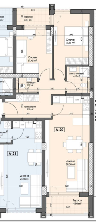 Na prodej  2 ložnice Plovdiv , Industrialna zona - Sever , 113 m2 | 82416180