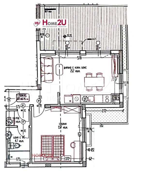 Myytävänä  1 makuuhuone Varna , Galata , 82 neliömetriä | 75888240 - kuva [2]