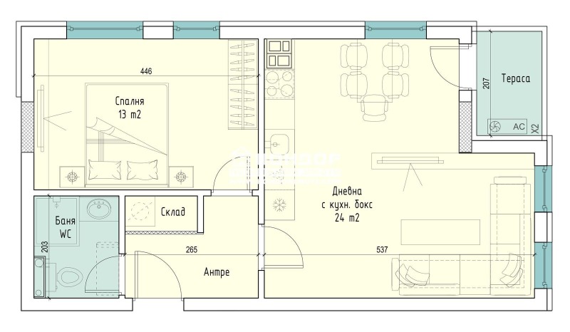 Na prodej  1 ložnice Plovdiv , Centar , 72 m2 | 75141368 - obraz [11]