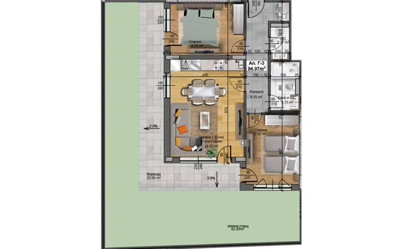 Myytävänä  2 makuuhuonetta Plovdiv , Hristo Smirnenski , 181 neliömetriä | 63428062 - kuva [2]