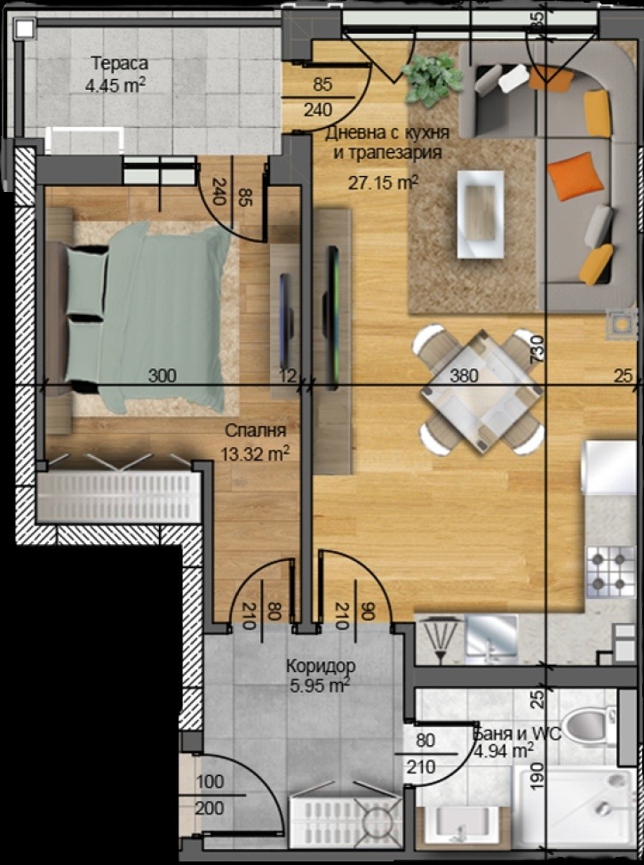 Продава 2-СТАЕН, гр. Пловдив, Христо Смирненски, снимка 2 - Апартаменти - 54303387