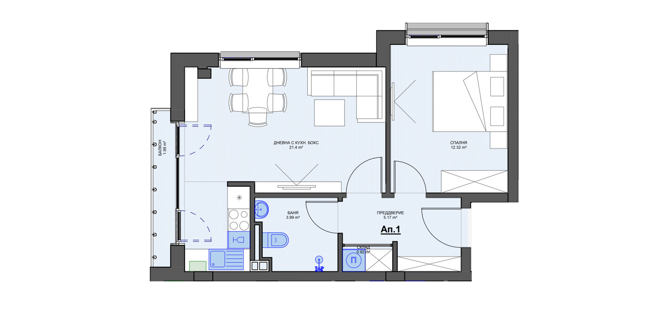 Продава 2-СТАЕН, гр. София, Кръстова вада, снимка 2 - Апартаменти - 54713707