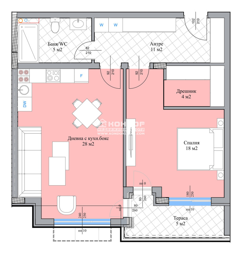 En venta  1 dormitorio Plovdiv , Ostromila , 94 metros cuadrados | 41786267