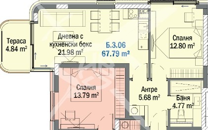 Продаја  1 спаваћа соба регион Бургас , Китен , 67 м2 | 30805850