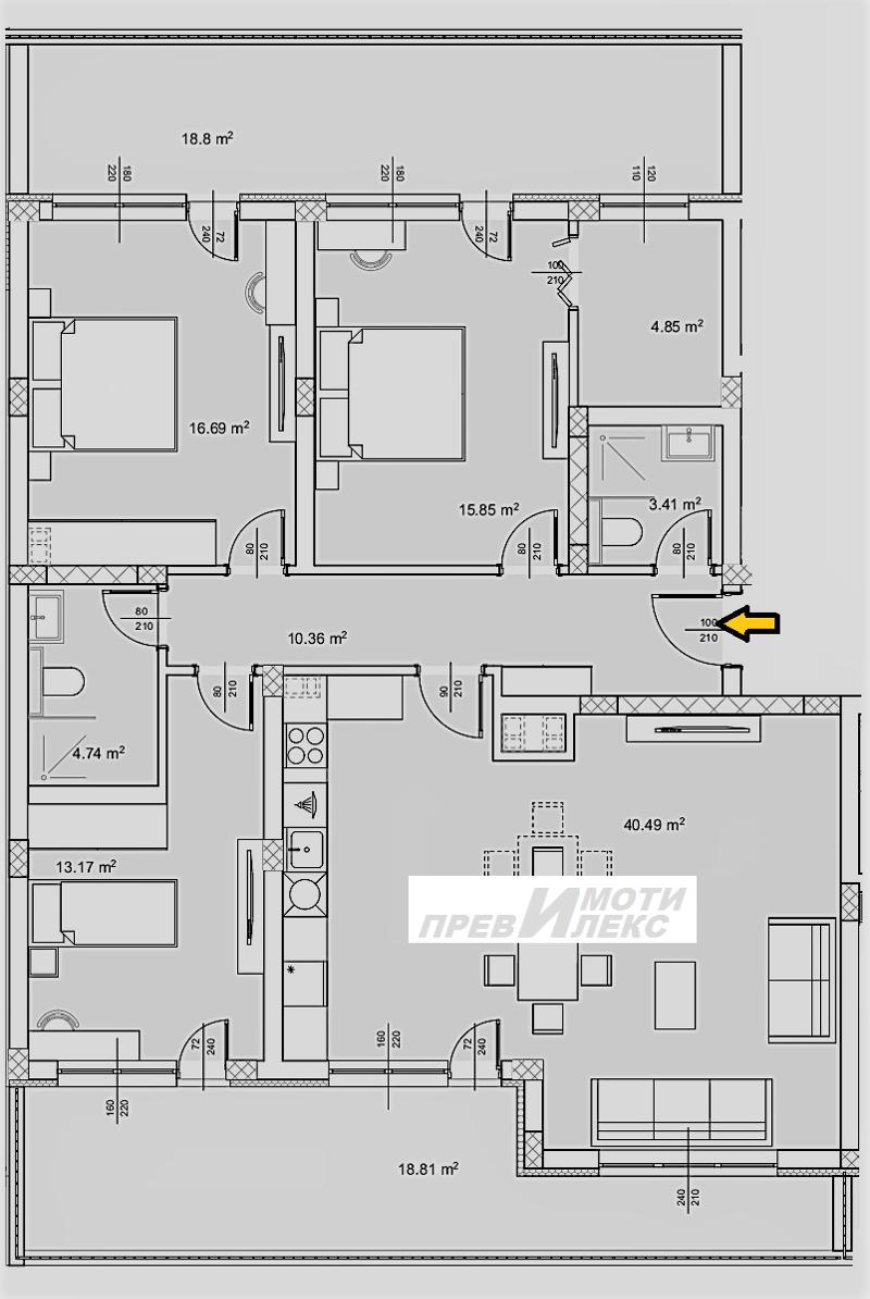 En venta  3 dormitorios Plovdiv , Yuzhen , 158 metros cuadrados | 15132961