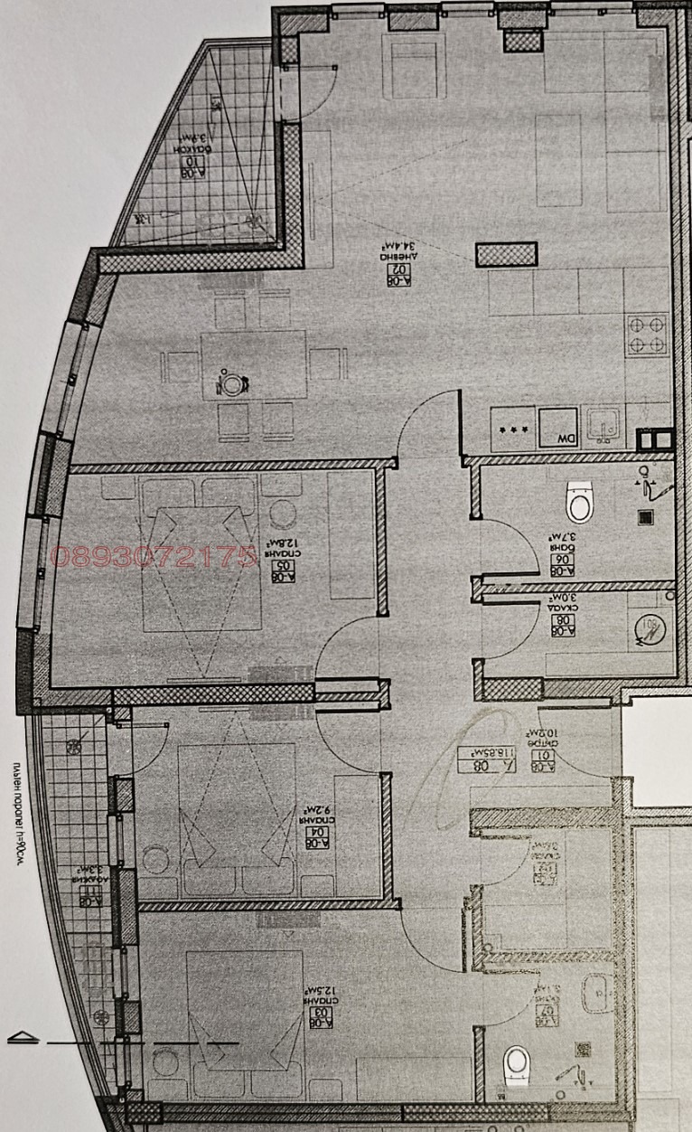 In vendita  3 camere da letto Stara Zagora , Geleznik - tsentar , 137 mq | 88045910 - Immagine [17]