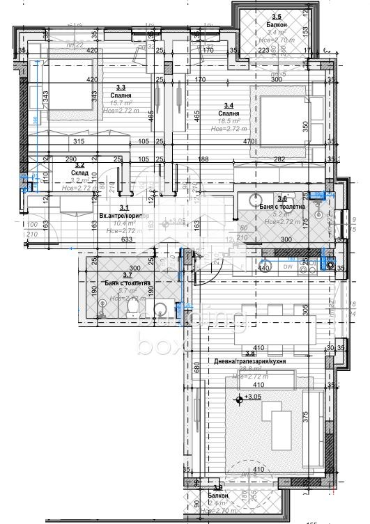 Продается  2 спальни область Пловдив , Белащица , 122 кв.м | 62558693 - изображение [3]